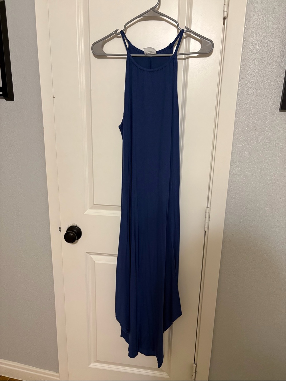 Olivia Rae Navy Blue Halter Maxi Dress